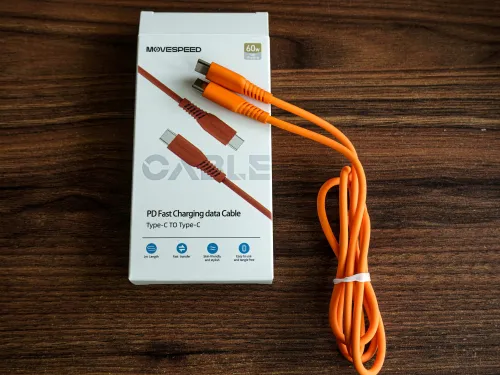 Cáp sạc nhanh Movespeed CT04 PD 60W | 1M | 480MBPS | Cam